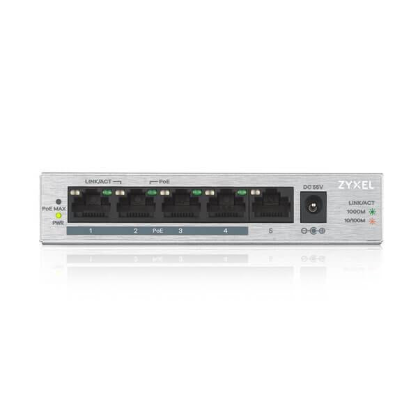 Conmutador de alimentación a través de Ethernet (PoE) de 5 puertos 10/100/1000 Mbps