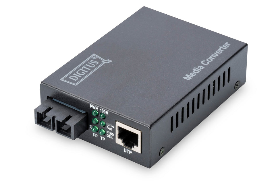 DIGITUS Fast Ethernet Mediaconverter 20km, RJ45 / SC