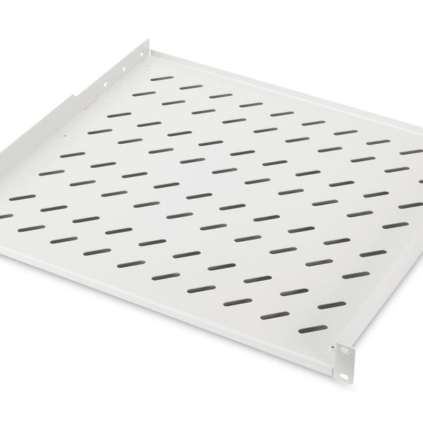 Estantería 1U de 19 pulgadas para racks desde 600 mm de profundidad 44x482x400 mm, hasta 15 kg, gris claro (RAL 7035)