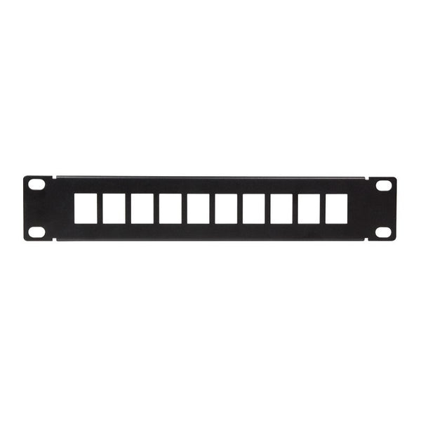 Patch panel for Keystonejack 10 ports 10 inch Black