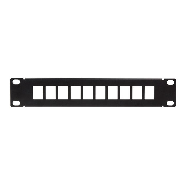 Patch panel for Keystonejack 10 ports 10 inch Black
