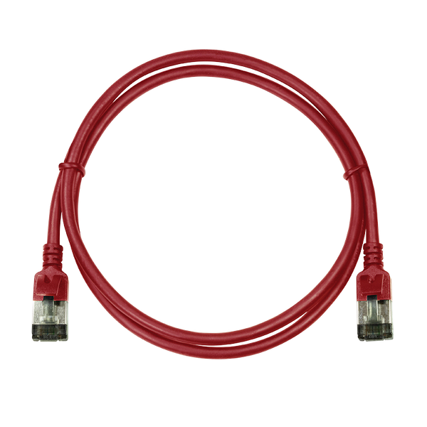 CAT6a U/FTP Ultraflex, 100% koper, rood, 0.2M