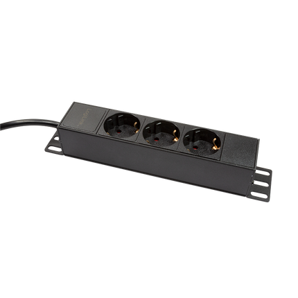 Regleta de enchufes de 3 vías 1U para rack de servidores de 10''