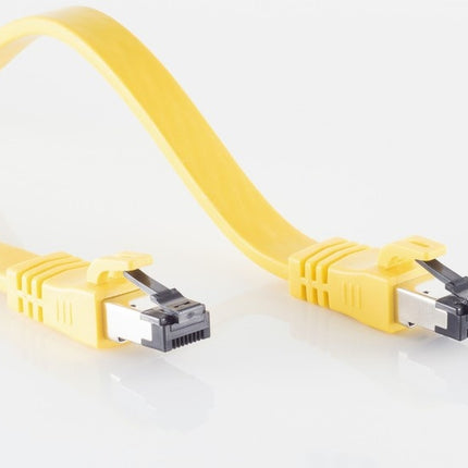 Cable U/FTP CAT8.1 0,5 M plano amarillo 100 % cobre