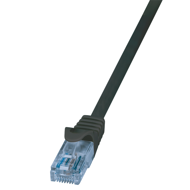 CAT6a U/UTP negro 0,25 M CCA