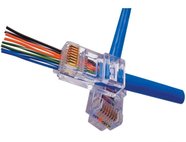 Conector CAT6 RJ45 - UTP 10 piezas para cables flexibles y rígidos