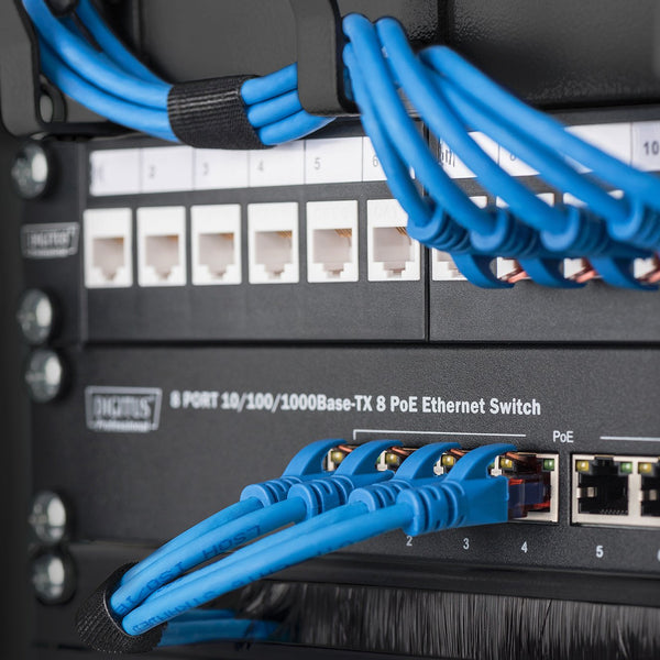 Panel de rack metálico de 1U, de 3 vías, para racks de 10"