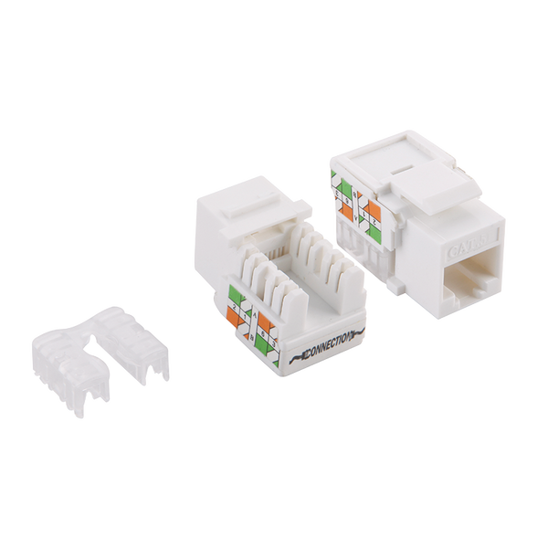 CAT5e Keystone RJ45 sin blindaje blanco