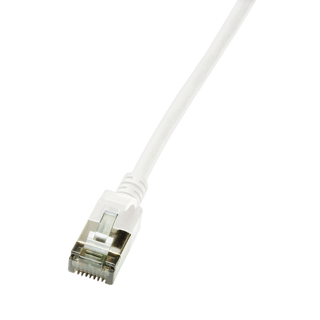 Cable CAT6a U/FTP Ultraflex, 100 % cobre, blanco, 1,5 M