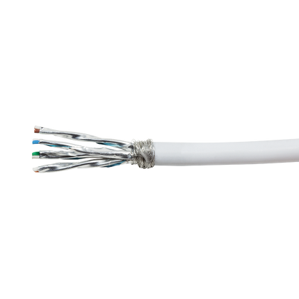 Cable de red S/FTP CAT7 flexible LSZH 305M 100% cobre blanco