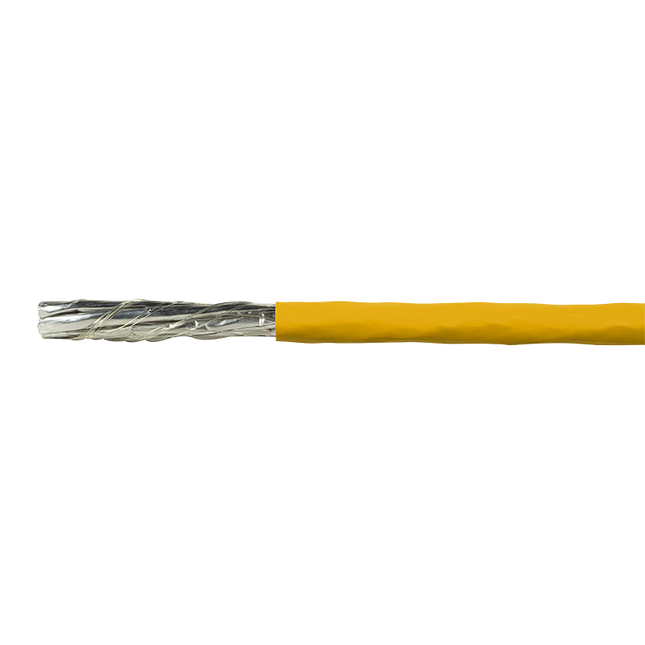 Cable de red S/FTP CAT7a, rígido, 100 m, 1500 MHz, amarillo