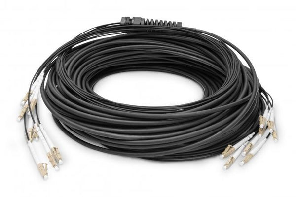 Cable de fibra óptica multimodo OM4, 8 fibras, premontado, 100 m, LC/UPC - LC/UPC