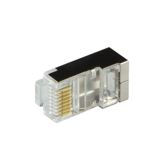 Conector CAT6 con pasacables RJ45 - STP 100 piezas para cable flexible