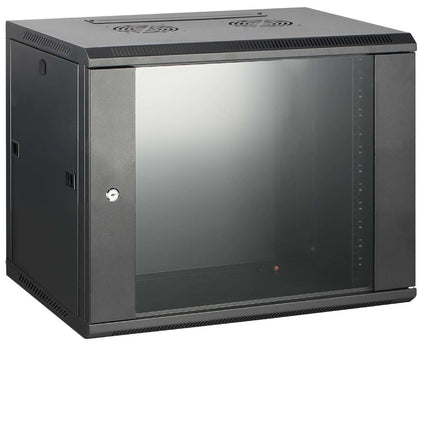 Armario de pared 18U con puerta de cristal 600x450x905mm