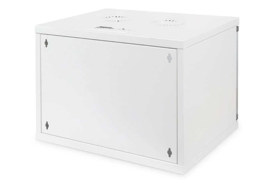 7U wandkast, SOHO, ongemonteerd 540x400x370 mm, volledig glazen voordeur, lichtgrijs