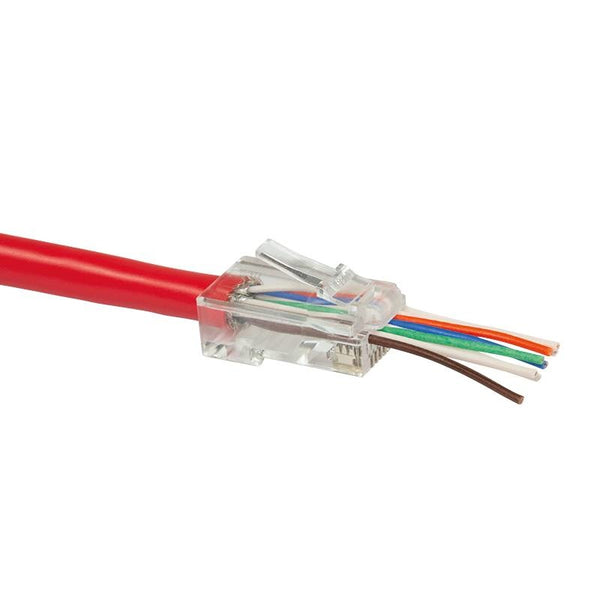 Conector CAT6 RJ45 - UTP 10 piezas para cables flexibles y rígidos