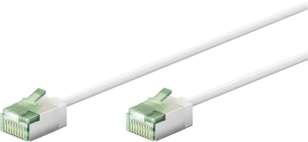 Cable de conexión CAT 8.1 ultraflexible y delgado U/FTP de 0,25 m, color blanco 
