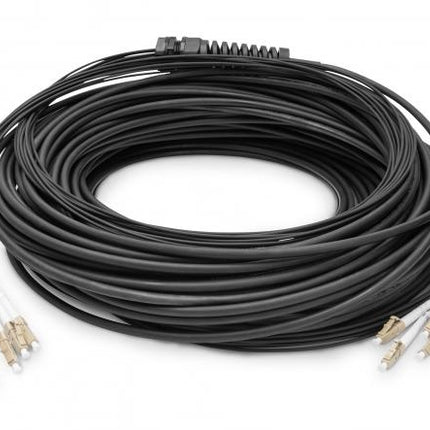 Cable de fibra óptica multimodo OM4, 12 fibras, premontado, 100 m, LC/UPC - LC/UPC 