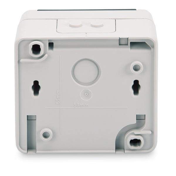 Caja de montaje en superficie Keystone de 2 vías a prueba de salpicaduras IP44