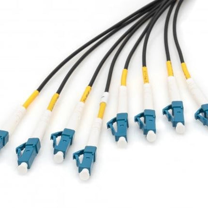 Cable de fibra óptica universal premontado, 150 m, monomodo OS2, 8 fibras, LC/UPC - LC/UPC 