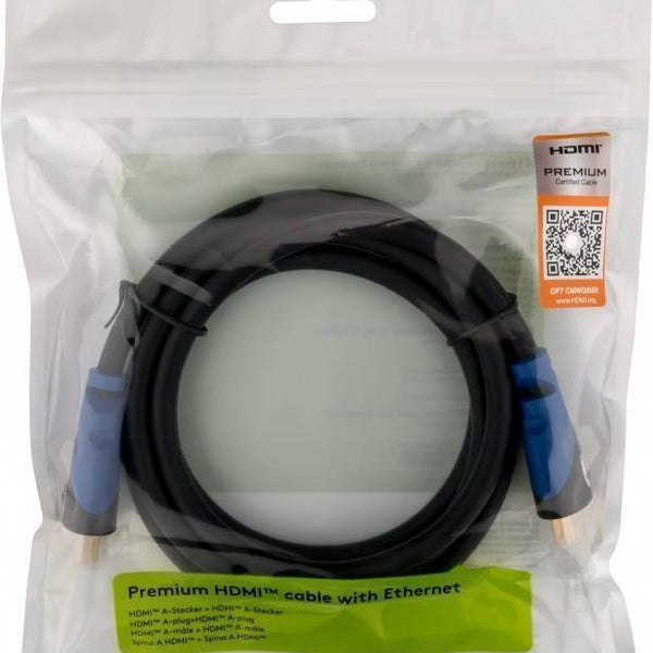 Cable HDMI™ de alta velocidad premium con Ethernet, chapado en oro, 2 m