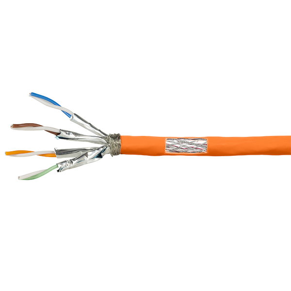 S/FTP CAT7 1200MHz rígido 500M 100% cobre libre de halógenos naranja