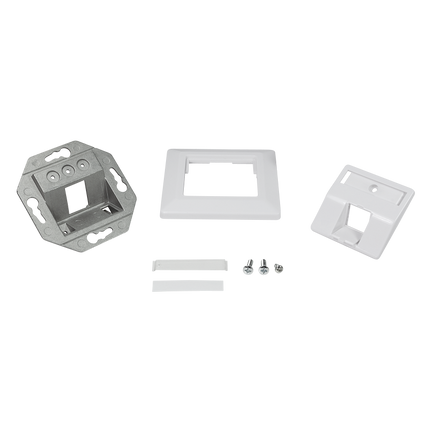 Toma de pared para 1 Keystone RAL9003
