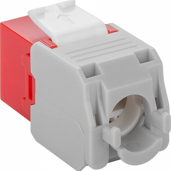 CAT6a Keystone RJ45 sin blindaje rojo