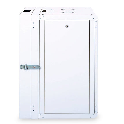 16U wandkast, Unique, 600x600x820 mm dubbel sectie, zwenkbaar, lichtgrijs (RAL 7035)
