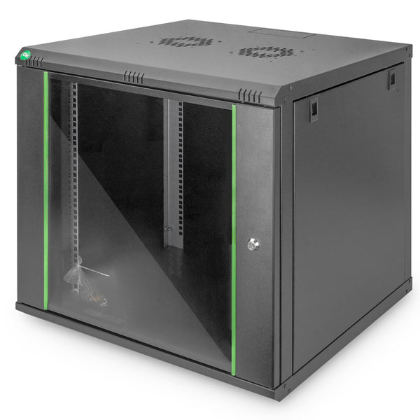 9U wall cabinet 478x600x600 mm, color black (RAL 9005)