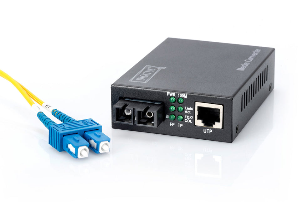 DIGITUS Fast Ethernet Mediaconverter 20km, RJ45 / SC