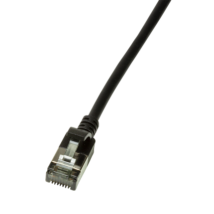 CAT6a U/FTP Ultraflex, 100% koper, zwart, 1.5M