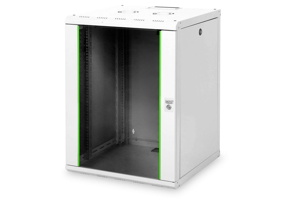 16U wandkast, Unique 600x600x820 mm, kleur lichtgrijs (RAL 7035)