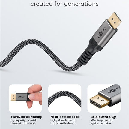 Cable DisplayPort™, 8K a 60 Hz, 2 m
