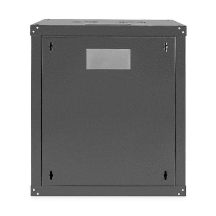Armario de pared 12U, único 600x450x643 mm, color negro (RAL 9005)