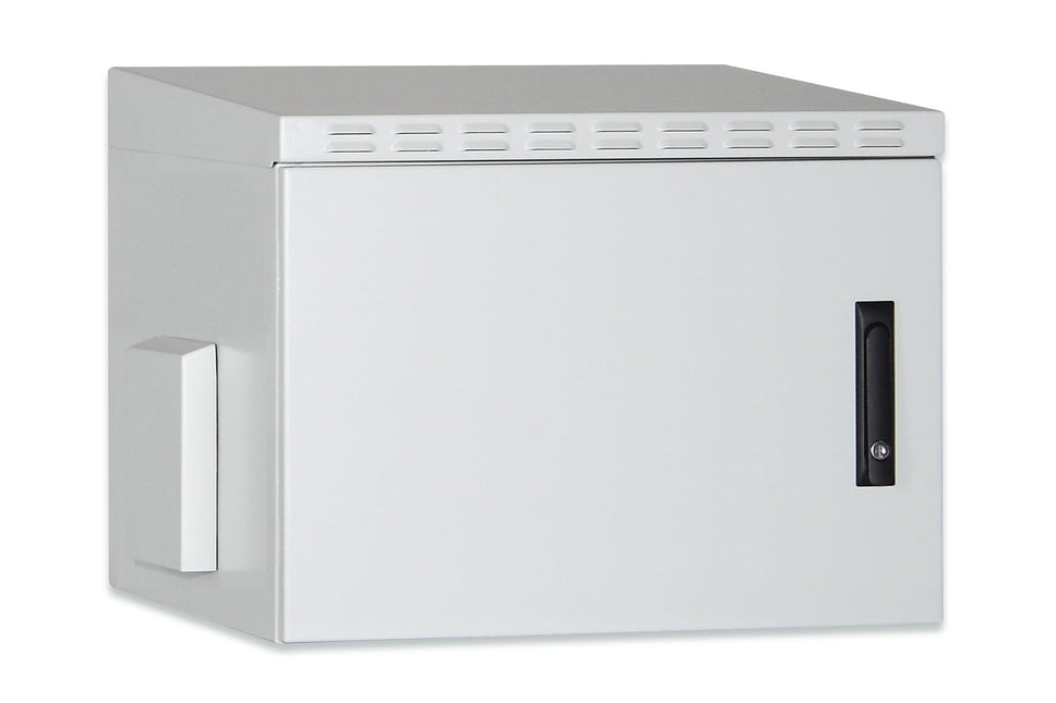 9U wandkast, buiten, IP55 600x600x579 mm, kleur lichtgrijs (RAL 7035)
