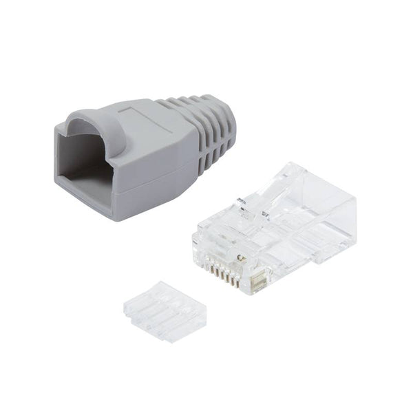 Conector CAT6 con pasacables RJ45 - UTP 100 piezas para cable flexible