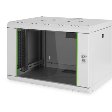 7U wall cabinet, Unique 600x450x420 mm, color light gray (RAL 7035)