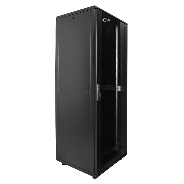 22U server rack with glass door 600x600x1166mm (WxDxH)