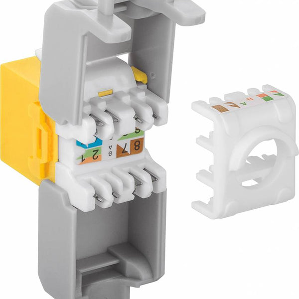CAT6a Keystone RJ45 unshielded yellow