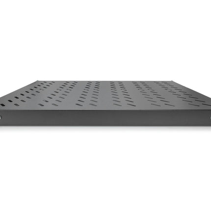 Estante 1U de 19 pulgadas para racks de 1000 mm de profundidad 43x483x708 mm, ajustable hasta 900 mm de profundidad, color negro