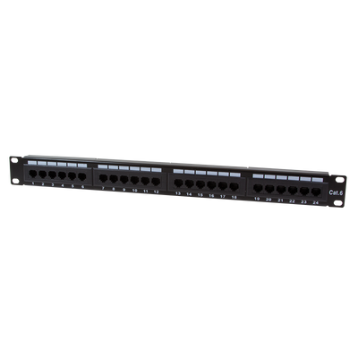 Panel de conexión de 24 puertos CAT6 RJ45