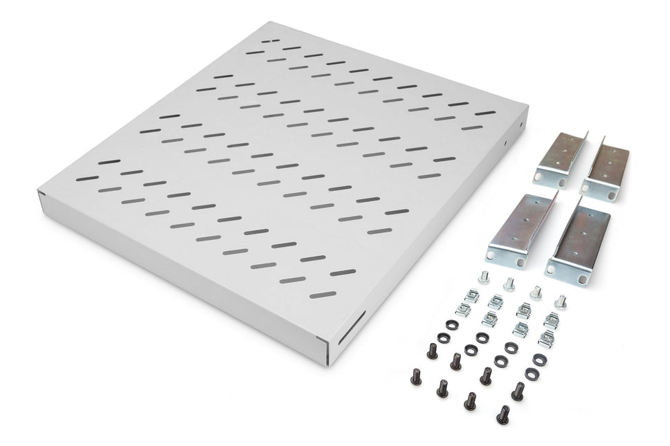 1U 19 inch verstelbaar legbord voor 800mm diepe kasten lichtgrijs