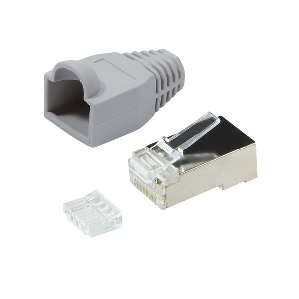 Conector CAT6 con pasacables RJ45 - STP 100 piezas para cable flexible