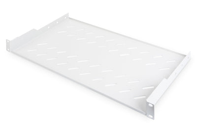 19 Inch 1U legbord voor rekken vanaf 400 mm diepte 45x482x250 mm, tot 15 kg, lichtgrijs (RAL 7035)