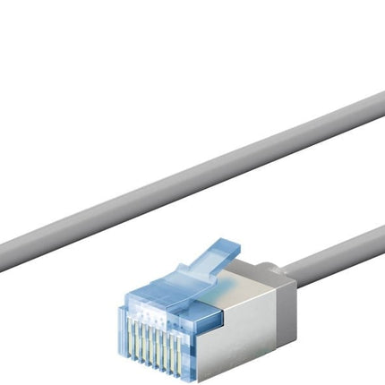 Ultra-flexible thin CAT 6A patch cable U/FTP 10M gray