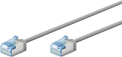 Ultra-flexible thin CAT 6A patch cable U/FTP 10M gray