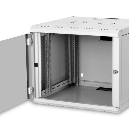 9U wall cabinet, Unique 600x600x509 mm, color light gray (RAL 7035)