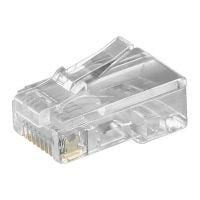 Conector RJ45 sin blindaje 10 piezas para cable telefónico plano