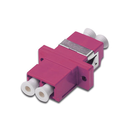 LC / LC Duplex Coupling, OM4, color pink